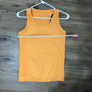 Orange Fitted Work Out Tank